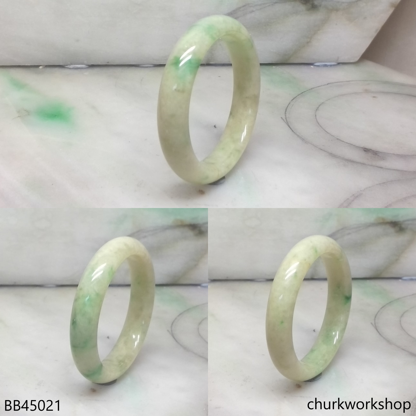 Light green with splotches green baby bangle