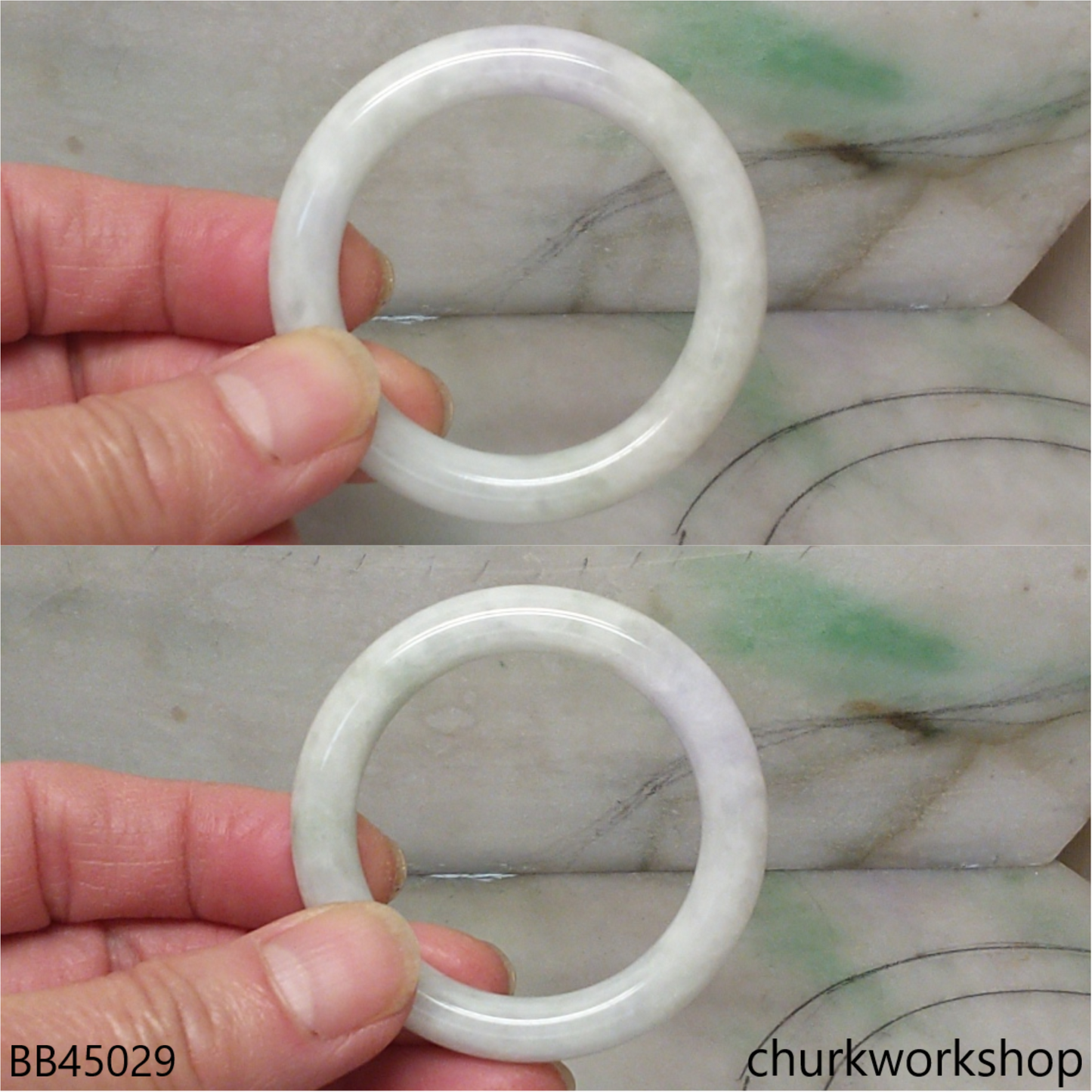 Pale green mix pale lavender baby bangle