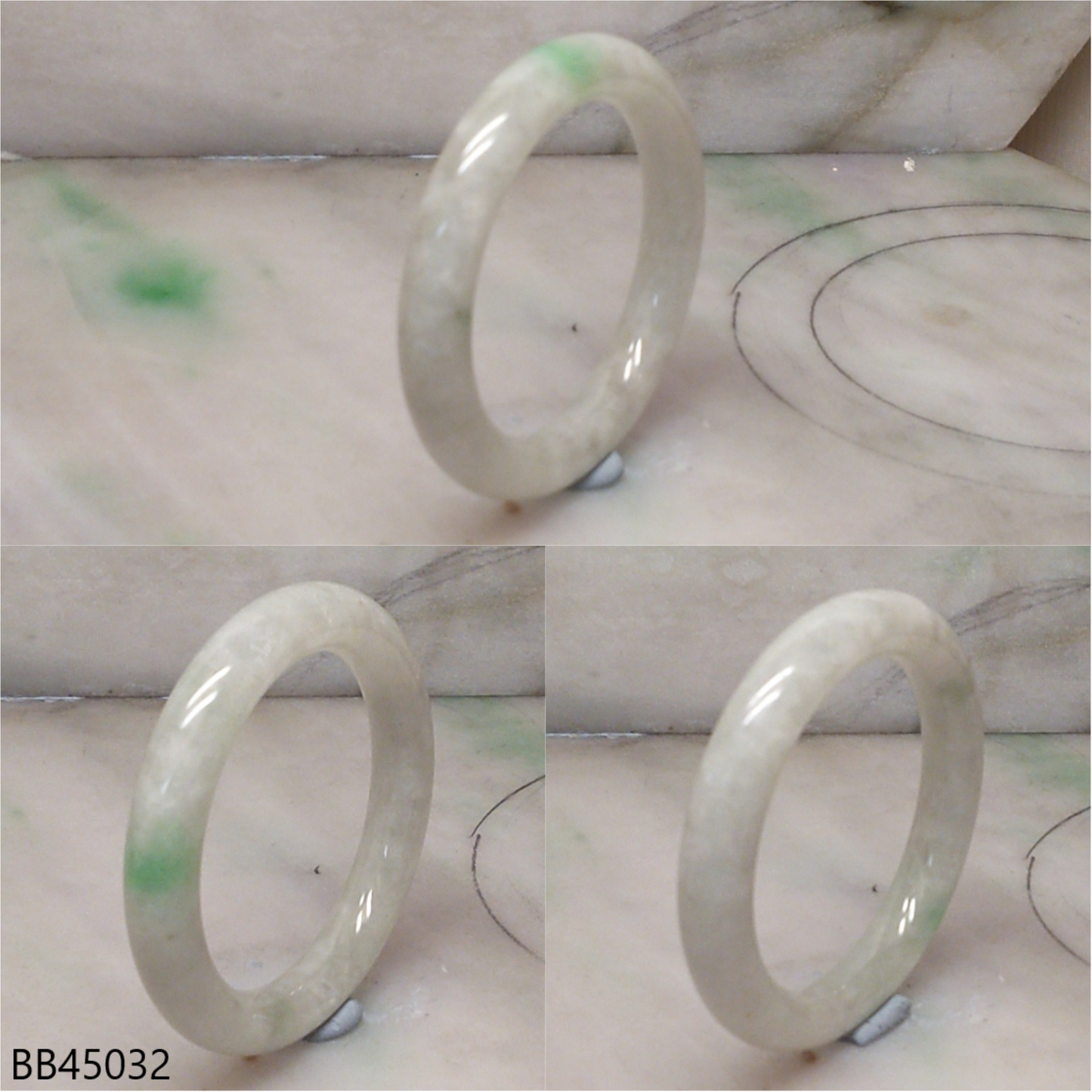 Pale green jade baby bangle