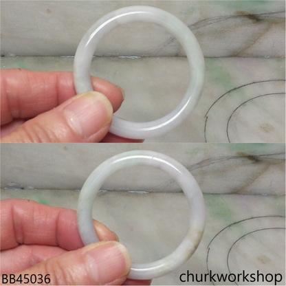 Pale lavender mix pale green baby jade bangle