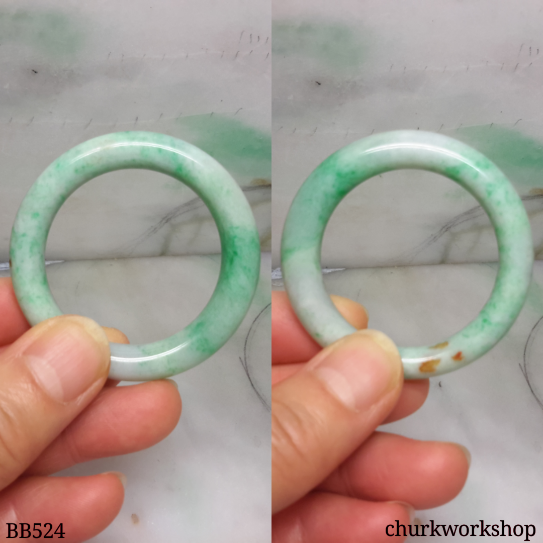 Apple green baby jade bangle