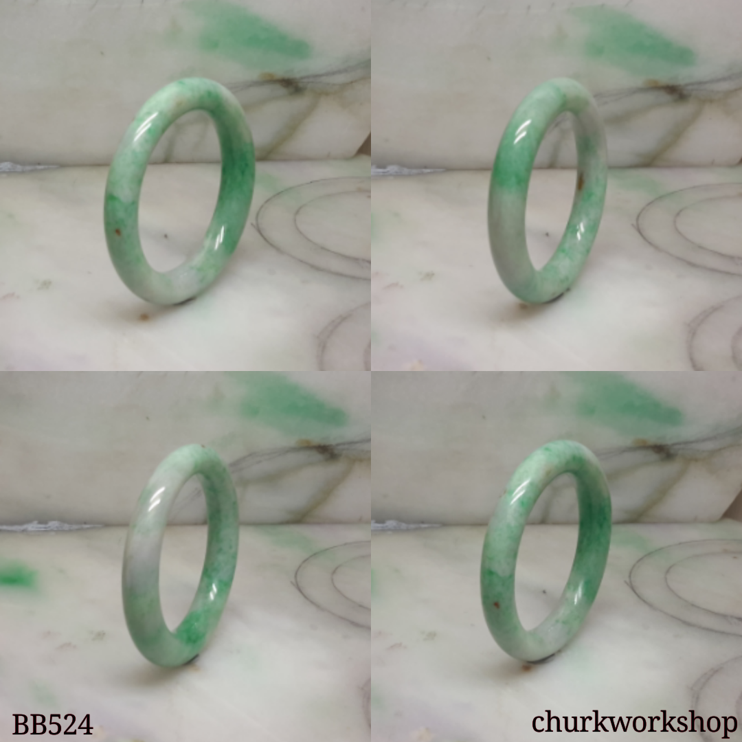 Apple green baby jade bangle