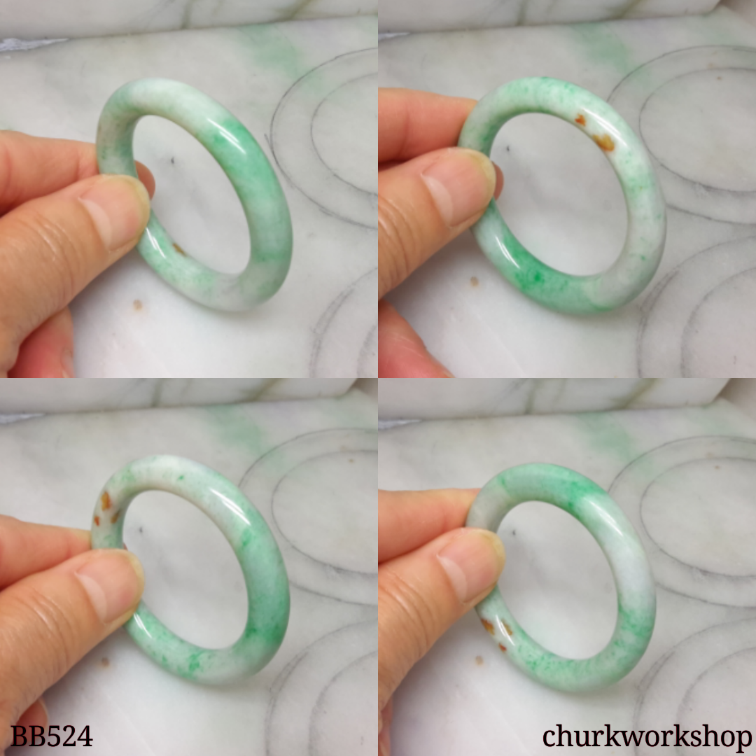 Apple green baby jade bangle