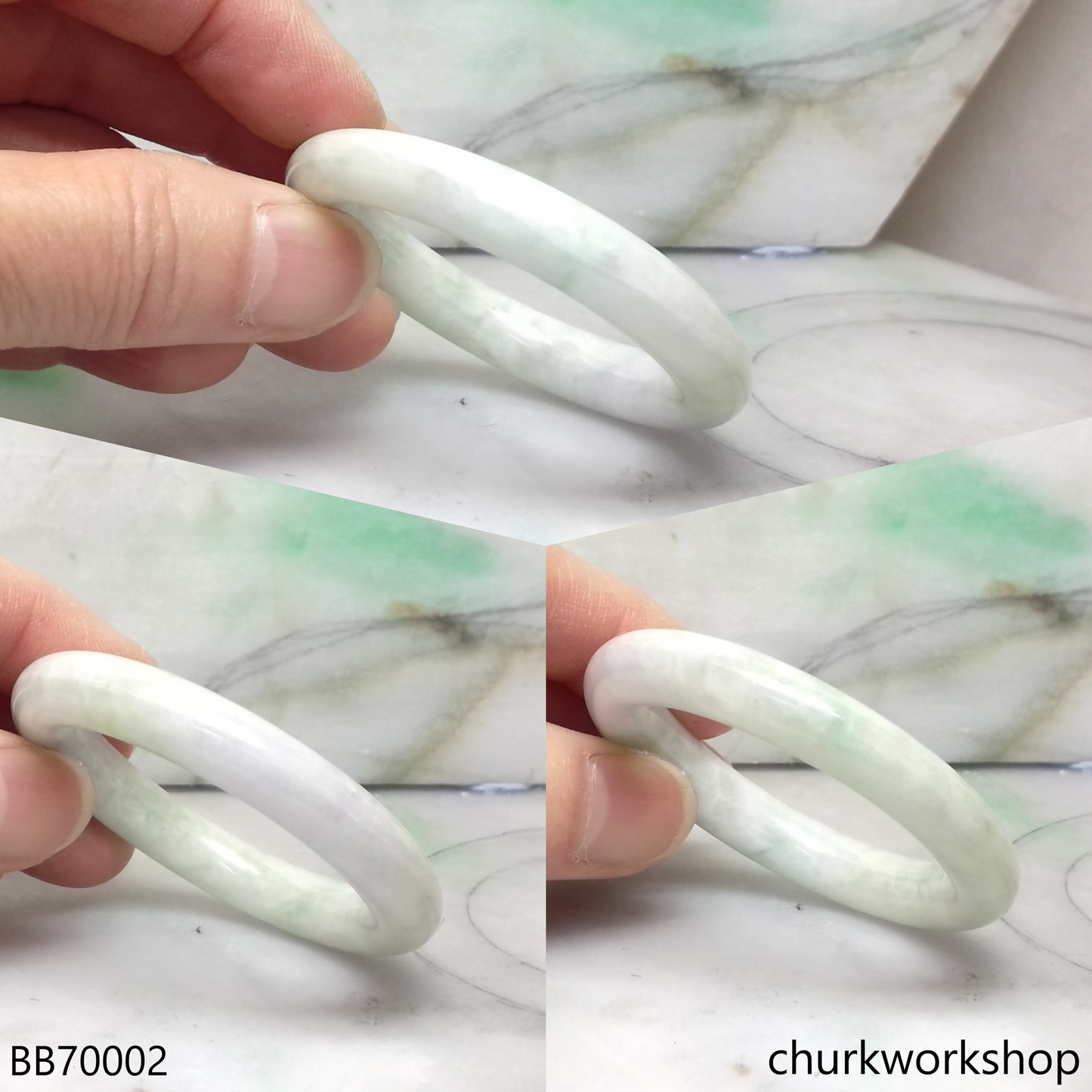 Pale green mix lavender baby bangle
