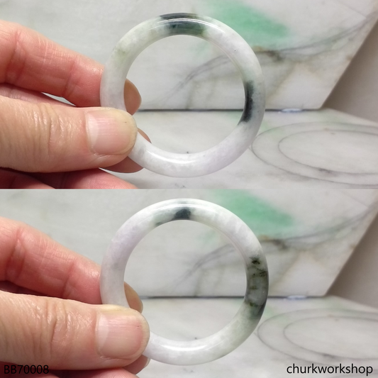 Pale lavender with splotches green baby bangle