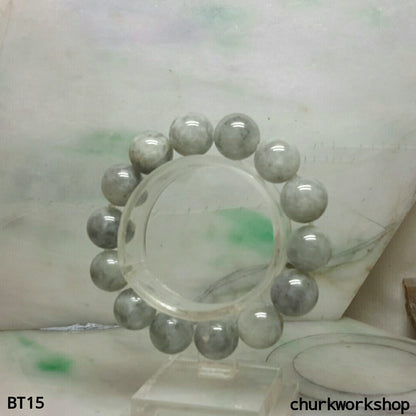 Grayish lavender jade beads bracelet, jade bracelet
