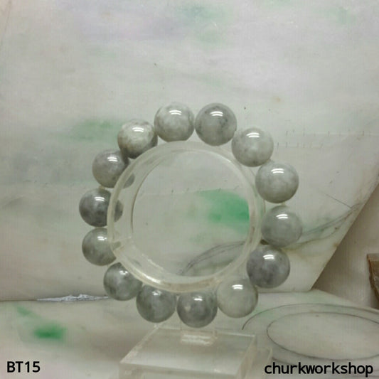 Grayish lavender jade beads bracelet, jade bracelet