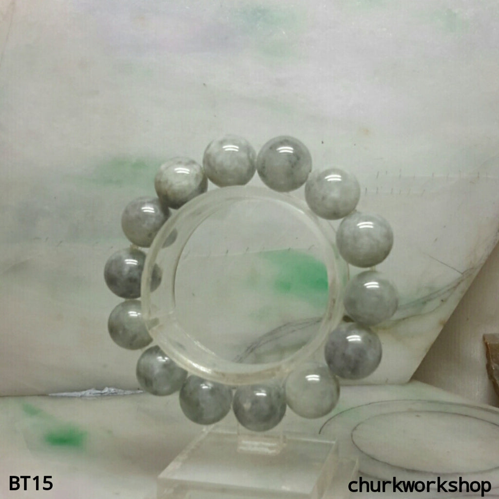 Grayish lavender jade beads bracelet, jade bracelet