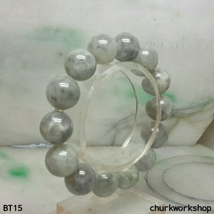 Grayish lavender jade beads bracelet, jade bracelet