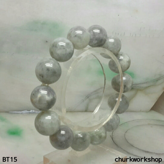 Grayish lavender jade beads bracelet, jade bracelet