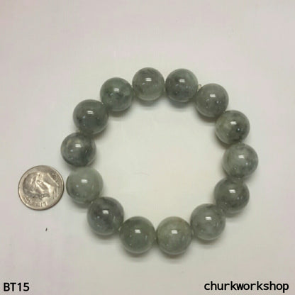 Grayish lavender jade beads bracelet, jade bracelet