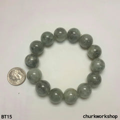 Grayish lavender jade beads bracelet, jade bracelet