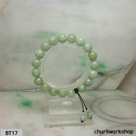 Light green beads jade bracelet, jade bracelet