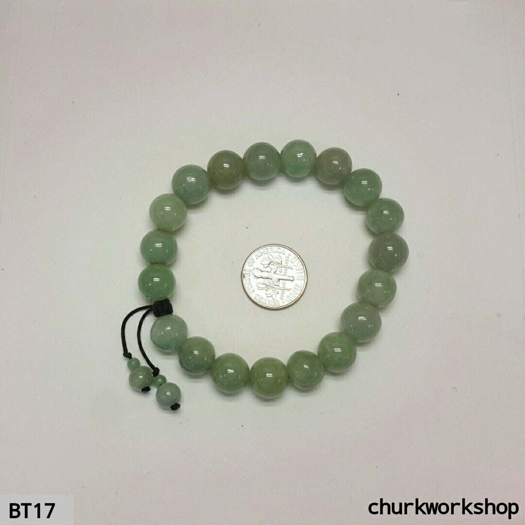 Light green beads jade bracelet, jade bracelet