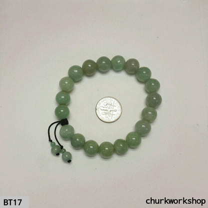 Light green beads jade bracelet, jade bracelet