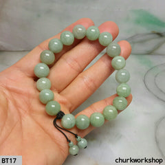 Light green beads jade bracelet, jade bracelet