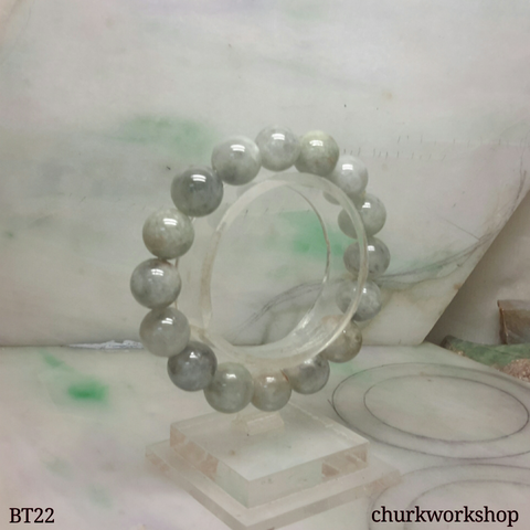 Grayish lavender jade beads bracelet