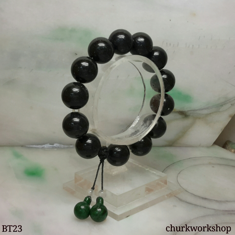 Black beads jade bracelet