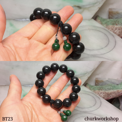 Black beads jade bracelet