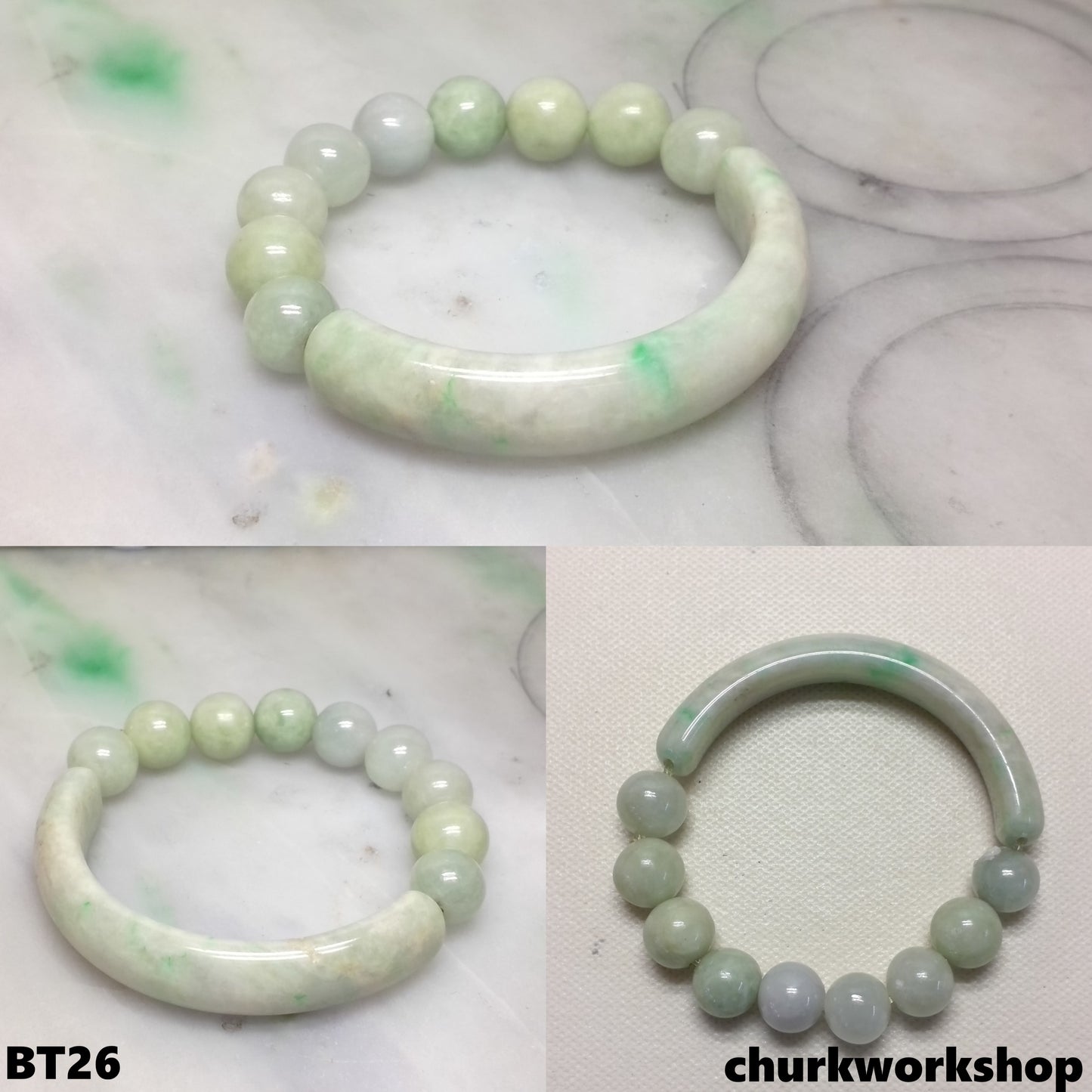 Light green beads bracelet