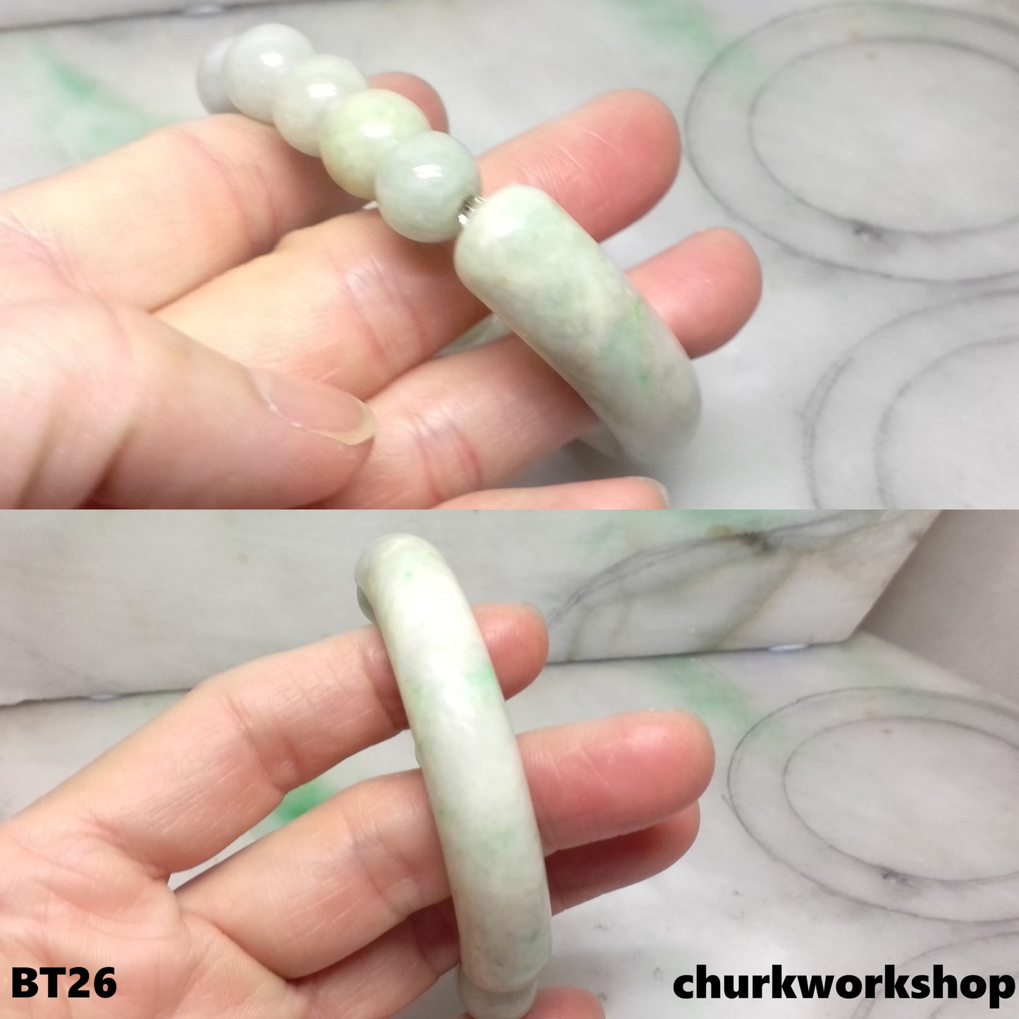 Light green beads bracelet
