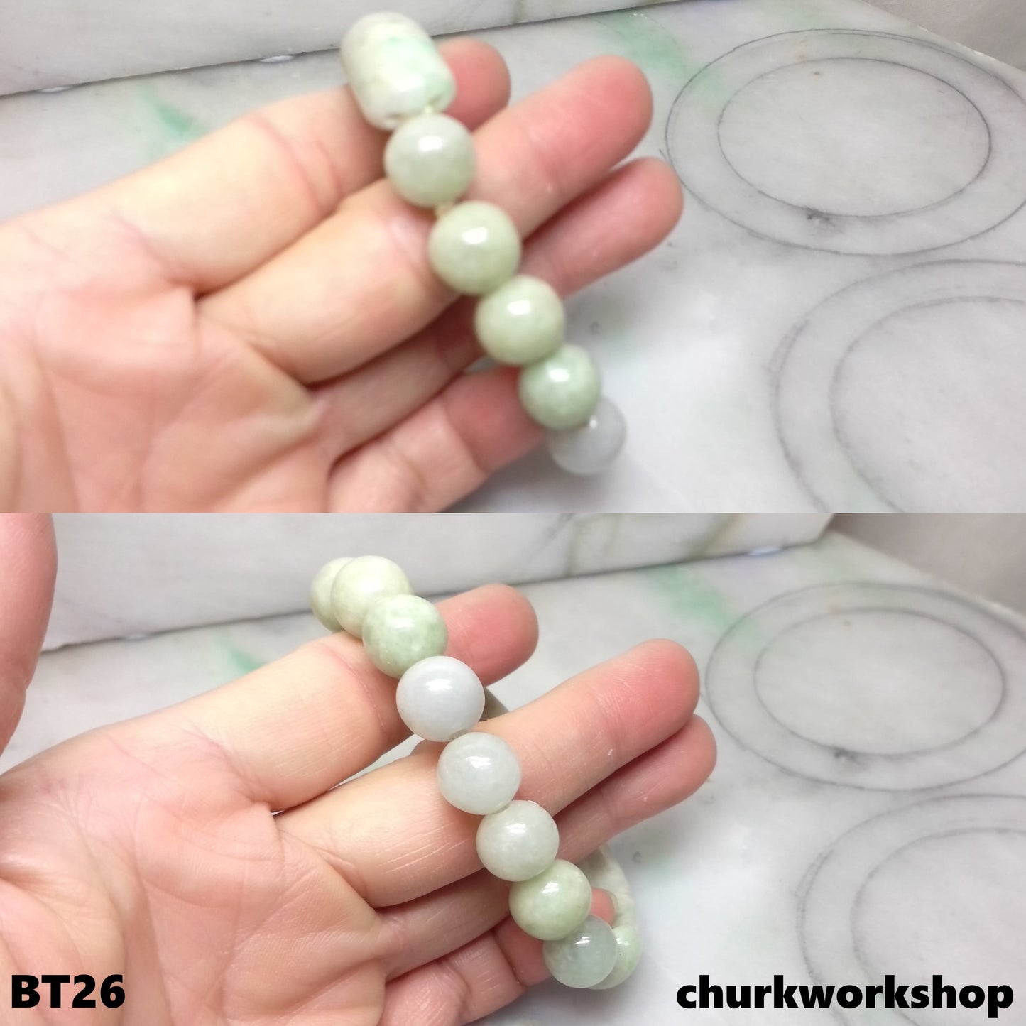 Light green beads bracelet