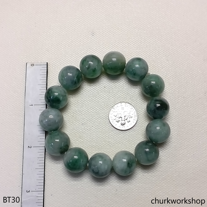 Bluish green beads bracelet