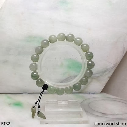 Light green beads jade bracelet