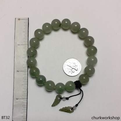 Light green beads jade bracelet