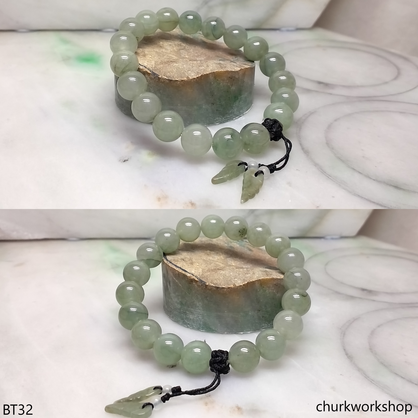 Light green beads jade bracelet