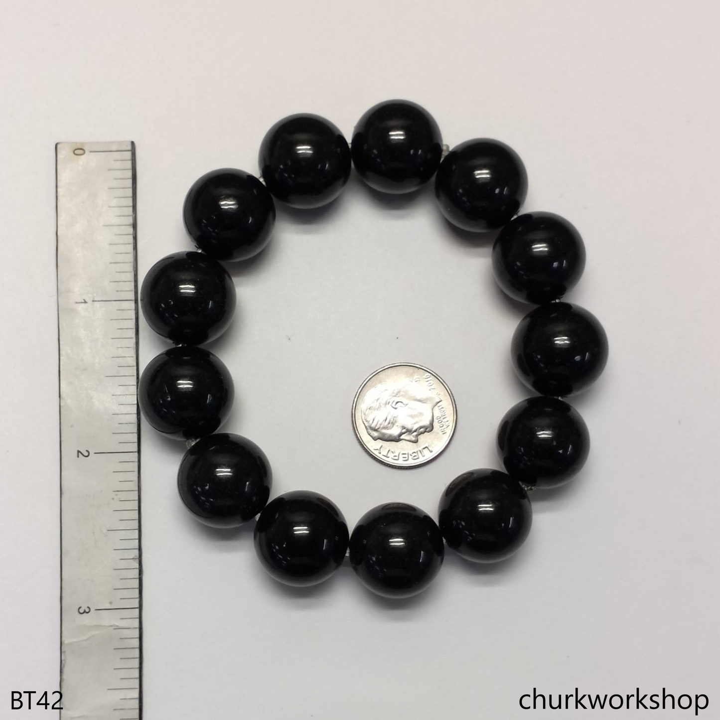 Reserved for mtpei      Black jade beads bracelet