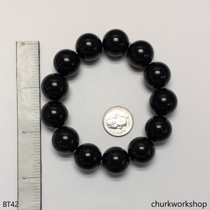 Reserved for mtpei      Black jade beads bracelet