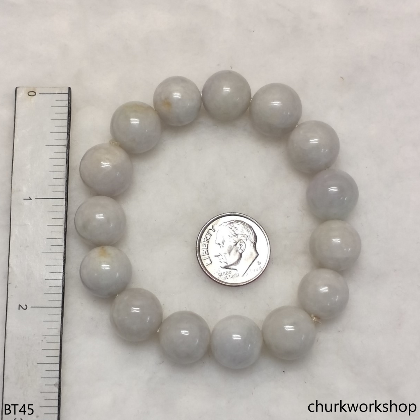 Pale lavender beads bracelet