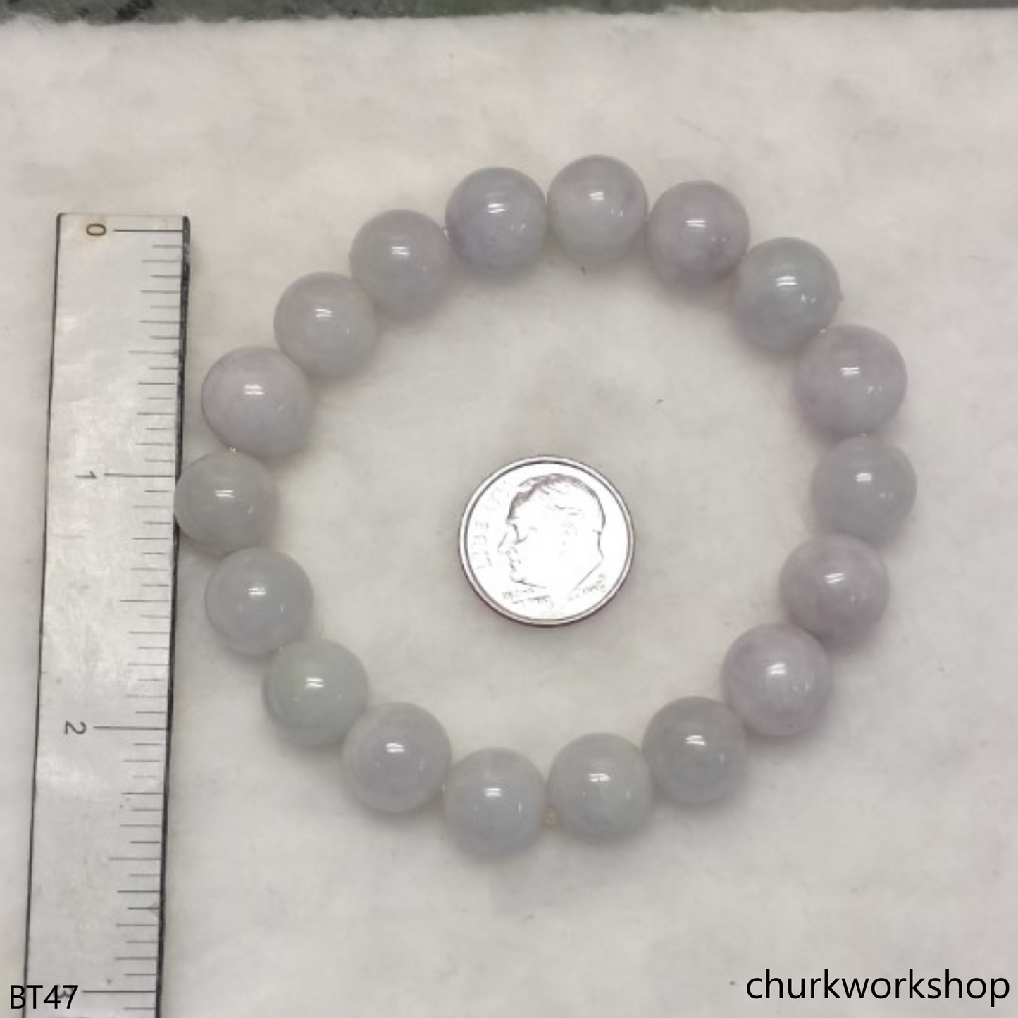 Pale lavender beads bracelet