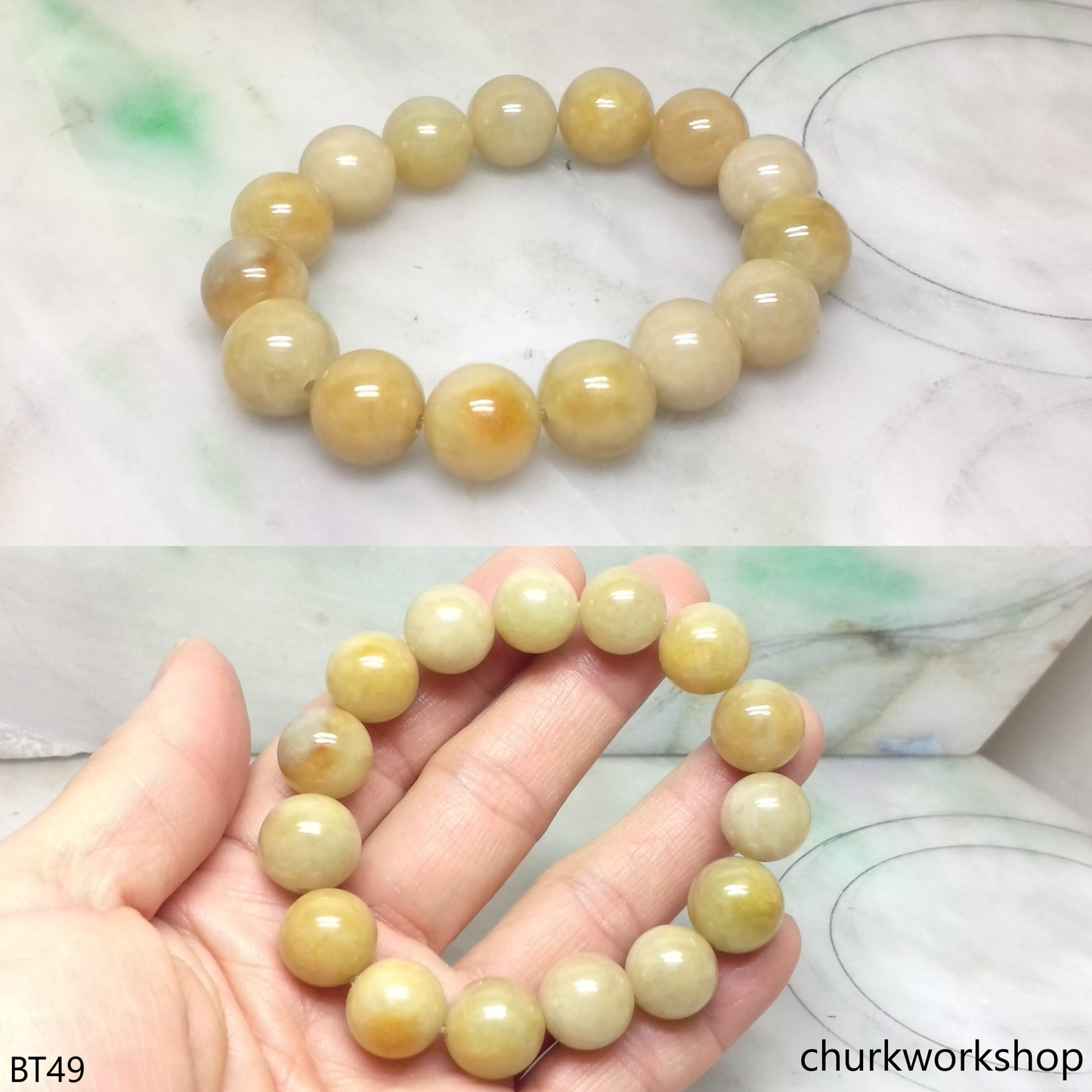 Honey red beads bracelet