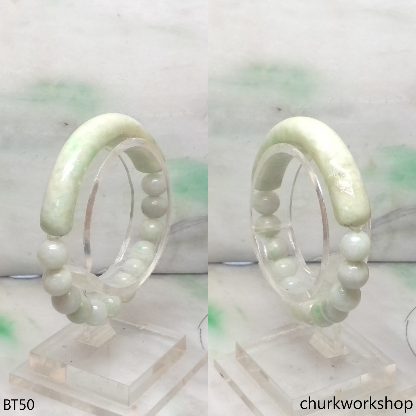 Light green beads bracelet