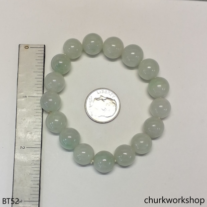 Pale green beads bracelet