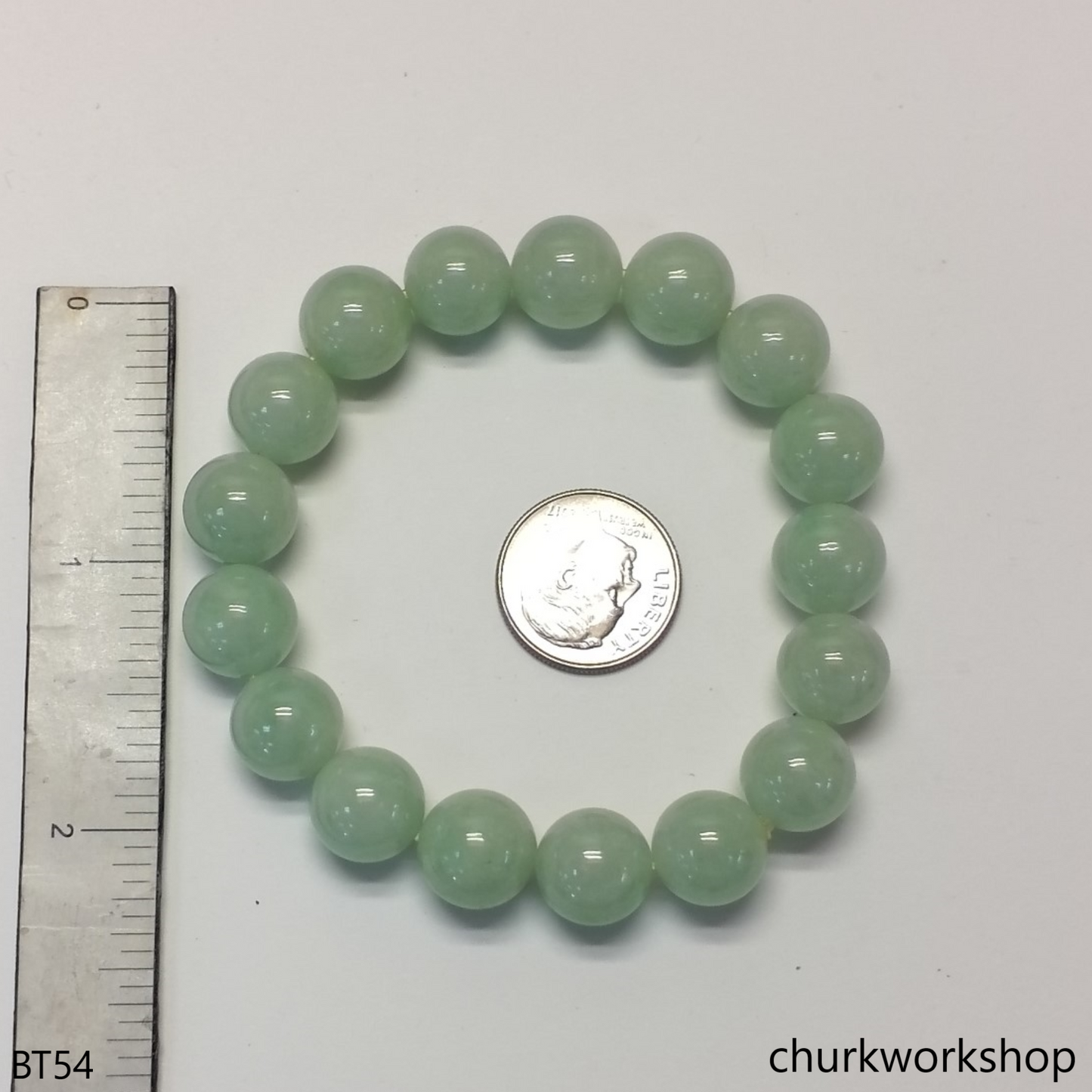 Light green beads jade bracelet