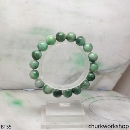 Bluish green beads bracelet