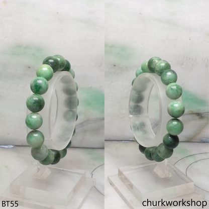 Bluish green beads bracelet