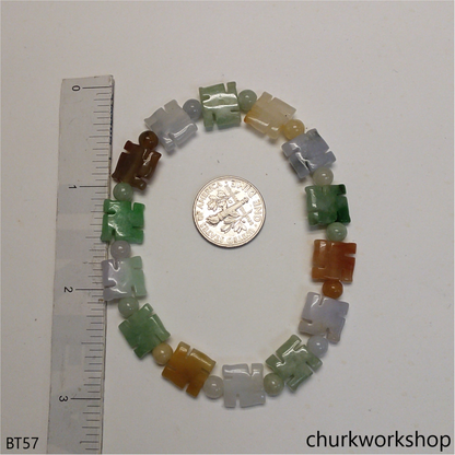 Multi color (卍 wàn) beads bracelet