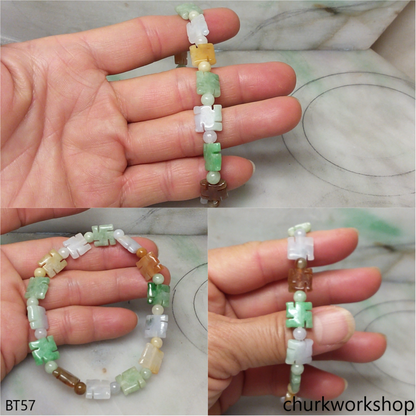 Multi color (卍 wàn) beads bracelet