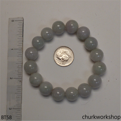 Pale green beads bracelet