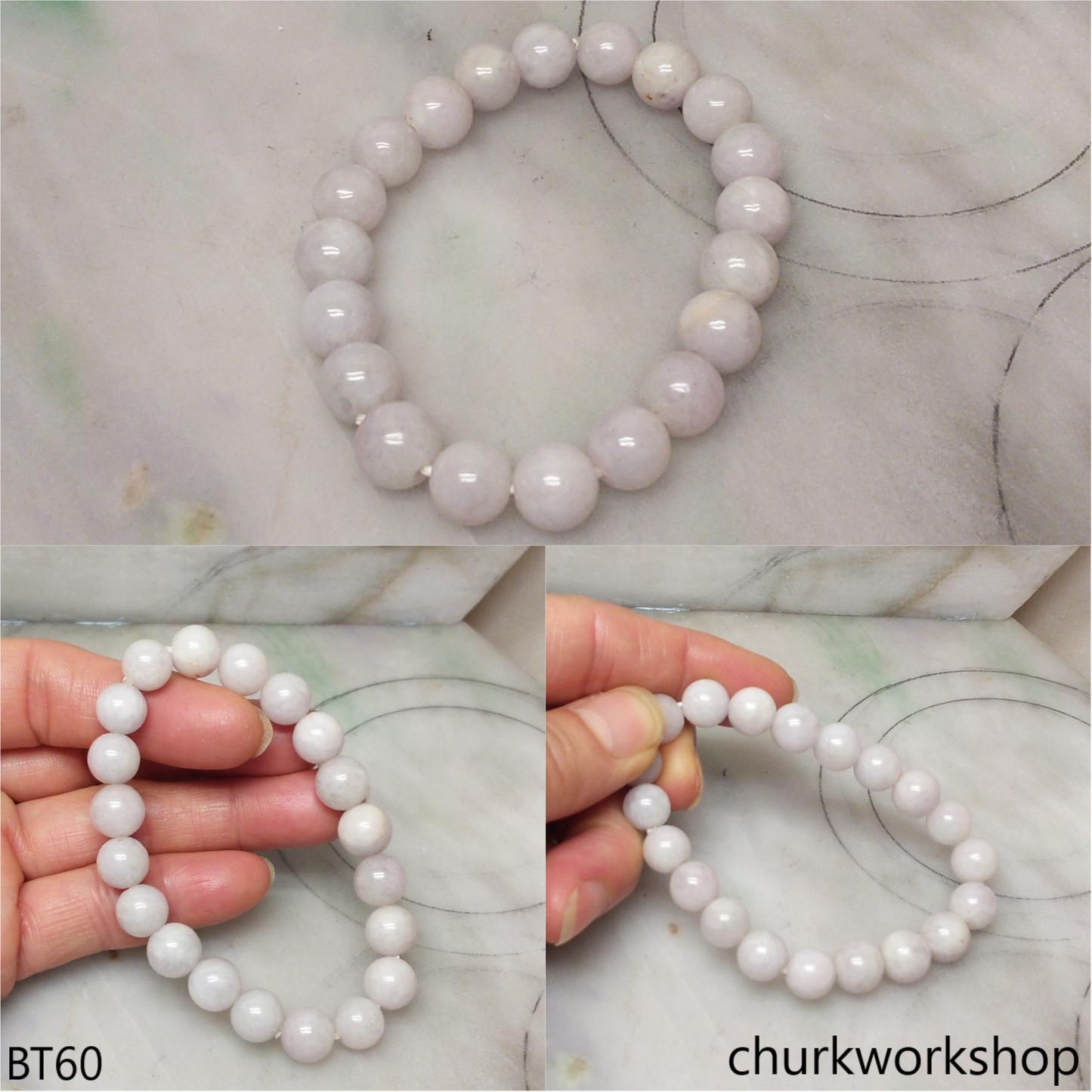 Light lavender beads bracelet