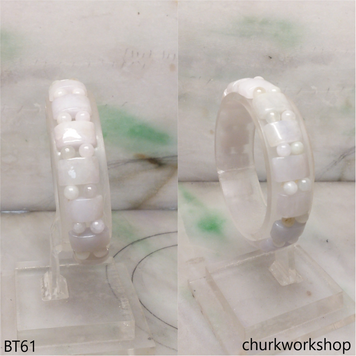 Light lavender beads bracelet