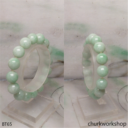 Light green beads jade bracelet