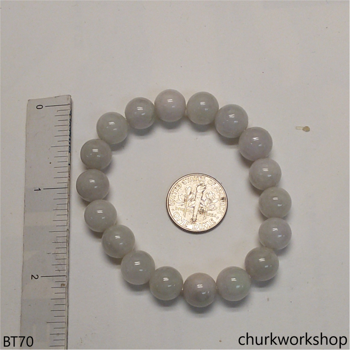 Pale lavender beads bracelet