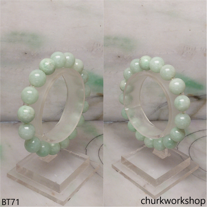 Light green beads jade bracelet