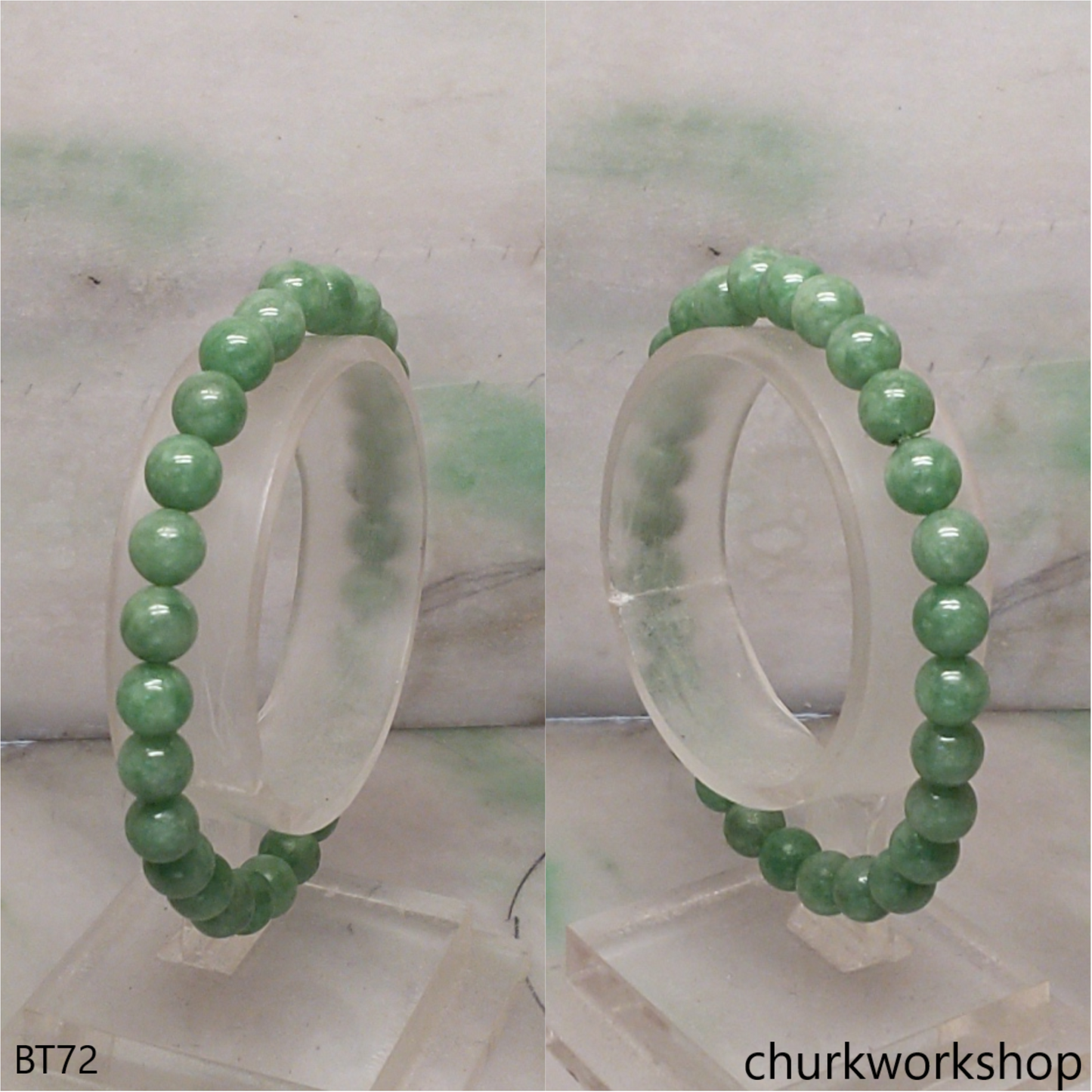 Green beads jade bracelet