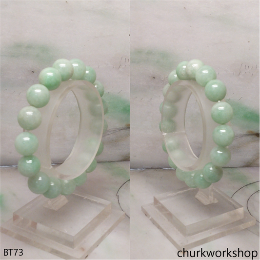 Light green beads jade bracelet